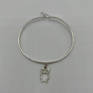 Silver bracelet with owl pendant